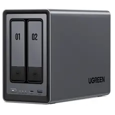 შენახვის სისტემა UGREEN NASync DXP2800 (25369) Dual-slot Desktop NAS, Intel N100, 8GB, Diskless, USB, Type-C, HDMI, RJ45, Space Gray