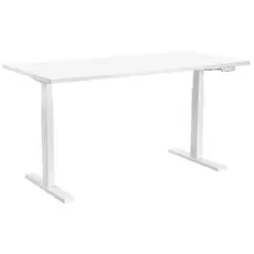 კომპიუტერის მაგიდა 2E Computer Desk CE150W, height 62-128cm, electric motor, tabletop 150 75cm (white), metal base (white), 2 image