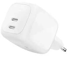 ადაპტერი BELKIN 67w Dual USB-C PD wall Charger with PPS, White