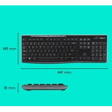 კლავიატურა და მაუსი LOGITECH MK270 Wireless Combo - BLACK - US INT'L - EER, 9 image
