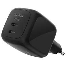 ადაპტერი BELKIN 67w Dual USB-C PD wall Charger with PPS, Black