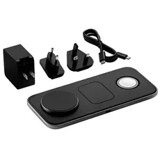 პორტატული დამტენი SATECHI Qi2 Trio Wireless Charging Pad - with Type A,C,G plugs, 5 image