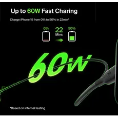 კაბელი Belkin сable USB-C > USB-C charge/data, 1m, 60W, Type-C, PVC, black, 3 image