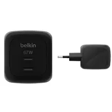 ადაპტერი BELKIN 67w Dual USB-C PD wall Charger with PPS, Black, 3 image