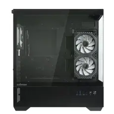 Zalman PC case Chronix V2 without PSU, 1xUSB3.0, 1xUSB2.0, 1x Type C, 2x120mm ARGB Reverse, 4x120mm ARGB, VGA 410mm, LCS ready, TG Side/Front Panel, ATX, black, 3 image