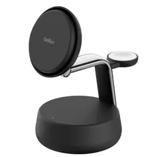 უსადენო დამტენი BELKIN 25w QI2 3-IN-1 Wireless Charging Stand, Black, 2 image