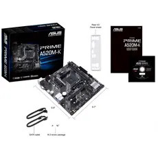 დედა დაფა ASUS Motherboard PRIME A520M-K sAM4 A520 2xDDR4 HDMI D-Sub mATX, 4 image