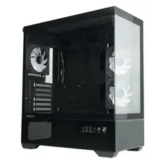 Zalman PC case Chronix V2 without PSU, 1xUSB3.0, 1xUSB2.0, 1x Type C, 2x120mm ARGB Reverse, 4x120mm ARGB, VGA 410mm, LCS ready, TG Side/Front Panel, ATX, black, 2 image