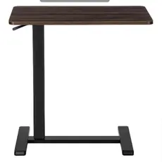 სათამაშო მაგიდა 2E Compact Desk CE710BD, height 71-106cm, gas lift, tabletop 71x40cm (dark wood), metal base (black), 2 image