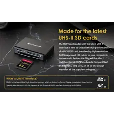 Card reader Transcend TS-RDF9K2 USB3.1 Gen1 All-in-1 UHS-II Multi Card Reader, 4 image