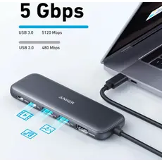 ჰაბი Anker 332 USB-C Hub (5-in-1) - Black, 3 image