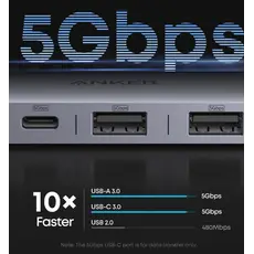 ჰაბი Anker Nano USB-C Hub (7-in-1, 4K HDMI) - Gray, 5 image