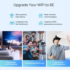 როუტერი TP-link Deco XE75 Pro(2-pack) AXE5400 Whole Home Mesh Wi-Fi 6E System, 9 image
