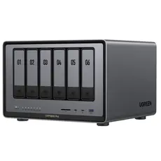 შენახვის სისტემა UGREEN NASync DXP6800Pro (25899B), Intel i5 1235U, 8GB, RJ45, USB, Type-C, HDMI, Space Gray