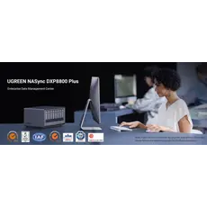 შენახვის სისტემა UGREEN NASync DXP8800 Plus (35127B), Intel i5 1235U, 8GB, Diskless, RJ45, USB, Type-C, HDMI, Space Gray, 8 image