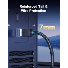 ქსელის კაბელი UGREEN NW153 (30795), CAT8 Patch Cord LAN Cable, 10m, Black, 3 image