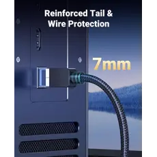 ქსელის კაბელი UGREEN NW153 (30800), CAT8 Patch Cord LAN Cable, 20m, Black, 3 image