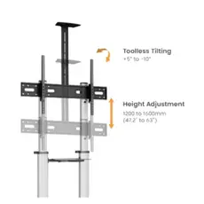 ტელევიზორის სადგამი Vertex VX-TV-ST02 TV Stand 60"-100", 5 image
