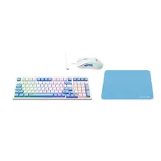 კლავიატურა და მაუსი Havit KB897CM Gaming Keyboard White/Blue, 3 image