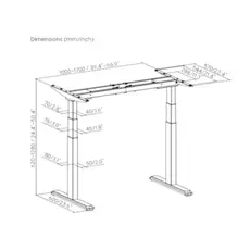 მაგიდა Vertex VX-2SSD-05B Smart-Controlled Dual-Motor Sit-Stand Desk Black, 5 image