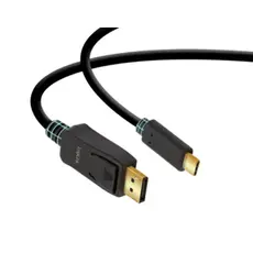 კაბელი Logilink UA0335 4K/60Hz USB Type-C 3.2 Gen1 to DP Cable Black 1.8m, 2 image