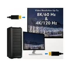 კაბელი Logilink CV0121 8K/60Hz DisplayPort Cable Black 3m, 7 image