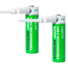 ელემენტი Logilink LR6RCB2 AA 1.5 V Li-Ion 1850mAh USB-C Rechargeable Batteries 2pcs