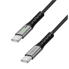 კაბელი Logilink CU0434 4K/60Hz USB Type-C Gen2x2 100W 20Gbps LED Metal Black 2m, 2 image