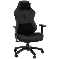 სათამაშო სავარძელი AndaSeat Chair Phantom 3, PVC leather, 1D-Armrests, black