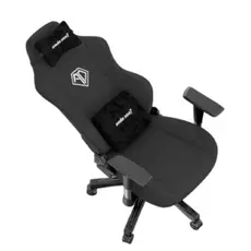 სათამაშო სავარძელი AndaSeat Chair Phantom 3, linen fabric, 1D-Armrests, black, 2 image