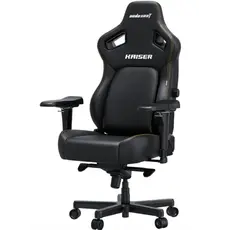 სათამაშო სავარძელი AndaSeat Chair Kaiser 4 V2, PVC leather, 6D-Armrests, black, 7 image