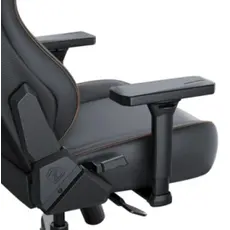 სათამაშო სავარძელი AndaSeat Chair Kaiser 3E, PVC leather, 4D-Armrests, black, 4 image