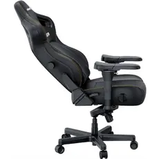 სათამაშო სავარძელი AndaSeat Chair Kaiser 4 V2, PVC leather, 6D-Armrests, black, 5 image