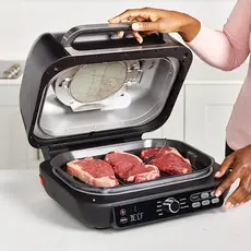 გრილი Ninja AG651EU, 2460W, 3.8L, Grill And Air Fryer, Black/Silver, 3 image