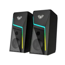 დინამიკი AULA N-521 2.0 Wired RGB Gaming Speakers 6W Black, 2 image