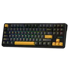 კლავიატურა AULA F87 Wireless Tri Mode RGB Mechanical Gaming Keyboard Thunder Black/Dark Blue/Orange (Graywood Switch), 2 image
