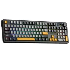 კლავიატურა AULA F108 PRO Tri-Mode RGB Mechanical Keyboard Gray/Yellow (Reaper Switch), 3 image