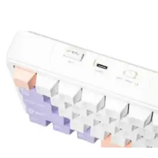 კლავიატურა AULA F65 Wireless Mechanical Keyboard Pink/White/Purple (Nimbus switch), 4 image
