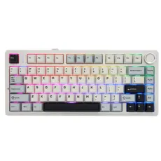 კლავიატურა AULA F75 Gasket Wireless Mechanical Keyboard Blue/White/Purple (Reaper Switch)