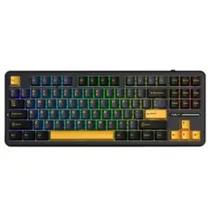 კლავიატურა AULA F87 Wireless Tri Mode RGB Mechanical Gaming Keyboard Thunder Black/Dark Blue/Orange (Graywood Switch)