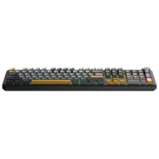 კლავიატურა AULA F108 PRO Tri-Mode RGB Mechanical Keyboard Gray/Yellow (Reaper Switch), 4 image