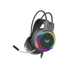 ყურსასმენი AULA S608 RGB Wired Gaming Headset With Adjustable Mic Black