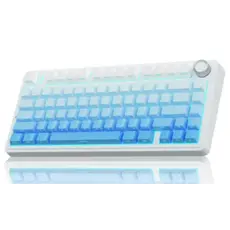 კლავიატურა AULA F75 Pro RGB Mechanical Keyboard Glacier White/Gradient Blue (Star Vector Switch), 2 image