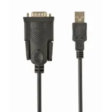 კაბელი Gembird UAS-DB9M-02 USB to DB9M serial port converter cable 1.5m Black