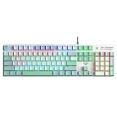 კლავიატურა AULA S500 Zoned RGB Wired Mechanical Gaming Keyboard Dark Green/Light Green/White (Blue switch)