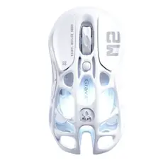 მაუსი GravaStar Mercury M2, BT/WL/USB-A, RGB, Opaline White
