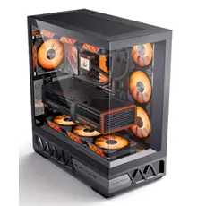 კომპიუტერის ქეისი Golden Field BALANCE WORLD 1 Black 7x120mm RGB Fans, 2 image