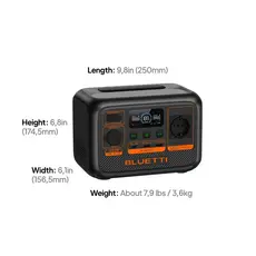ელექტრო სადგური Bluetti AC2P, 230,4Wh, USB-C, USB-A, Power Station, Black, 6 image