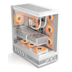 კომპიუტერის ქეისი Golden Field BALANCE WORLD 1 WHITE 7x120mm RGB Fans, 2 image