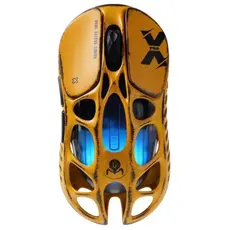 მაუსი GravaStar Mercury X Pro, 8K, BT/WL/USB-A, RGB, Battle-Worn Yellow